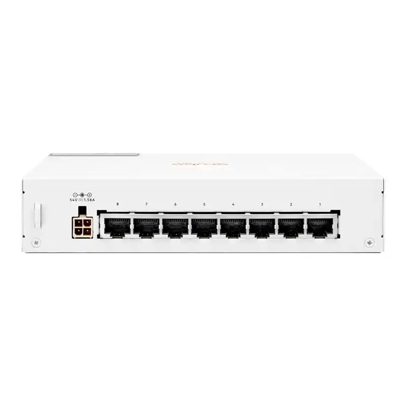 HPE Aruba Instant On 1430 8G Class4 PoE 64W Switch - Commutateur - non géré - 8 x 10 - 100 - 1000 (PoE Cl... (R8R46AABB)_1